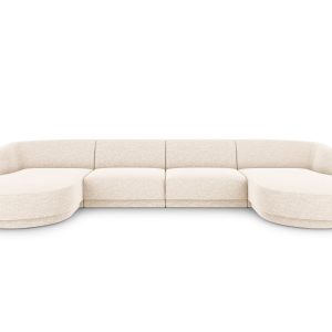 Micadoni Panoramische bank Miley 5-zits, structurele stof ivoor – 156x Micadoni Panoramische bank Miley 5-zits, structurele stof ivoor – 156x