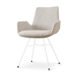 Nolon Noa-Eef Eetkamerstoel Beige Gemêleerd – met Armleuning – Wit Nolon Noa-Eef Eetkamerstoel Beige Gemêleerd – met Armleuning – Wit