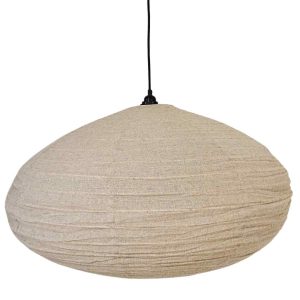 NOA MAY Hanglamp Ellips – taupe – linnen – XXL – Ø 80 cm / H 45 cm NOA MAY Hanglamp Ellips – taupe – linnen – XXL – Ø 80 cm / H 45 cm