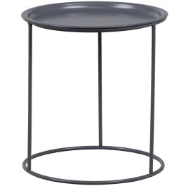 WOOOD Ivar Bijzettafel Medium Grijs – Ø40 cm