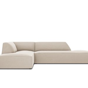 Micadoni linker hoekbank Ruby 4-zits, flueel, beige – 180x273x69cm Micadoni linker hoekbank Ruby 4-zits, flueel, beige – 180x273x69cm