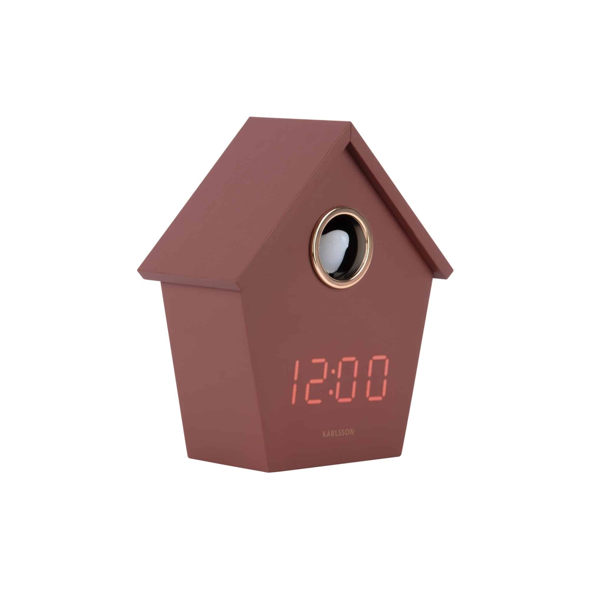 Karlsson wekker Riqueza Cuckoo - rood - 6.8x13x15.3cm - Vaderdag - Vad