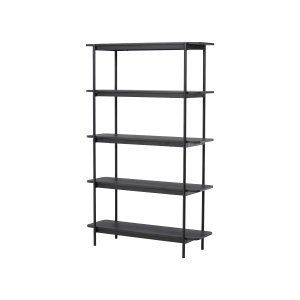 Nest living Werner Hoge Houten Boekenkast – B 120 cm – Zwart Nest living Werner Hoge Houten Boekenkast – B 120 cm – Zwart