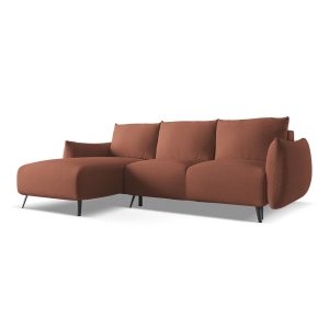 LaMiaSofa hoekbank links Genova – chenille stof – gedempt roze – 242×1 LaMiaSofa hoekbank links Genova – chenille stof – gedempt roze – 242×1