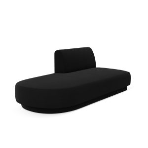 Micadoni Module Miley 2-zits, flueel zwart – 90x158x70cm Micadoni Module Miley 2-zits, flueel zwart – 90x158x70cm
