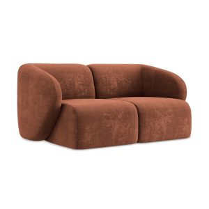 LaMiaSofa Tweezits modulaire bank Cervo – chenille stof – terracotta – LaMiaSofa Tweezits modulaire bank Cervo – chenille stof – terracotta –