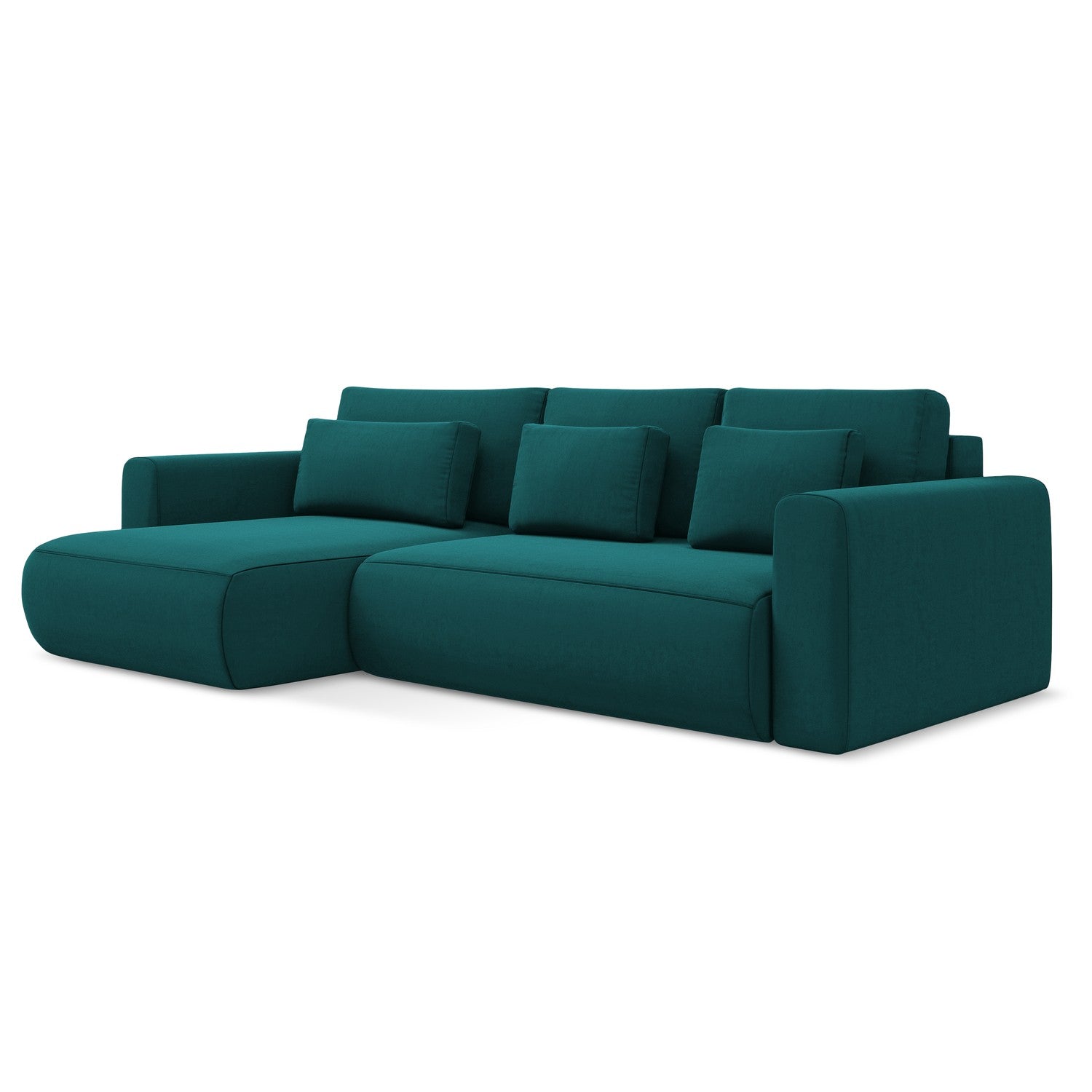 LaMiaSofa hoekbank links Perugia - velours - marien - 278x149x82