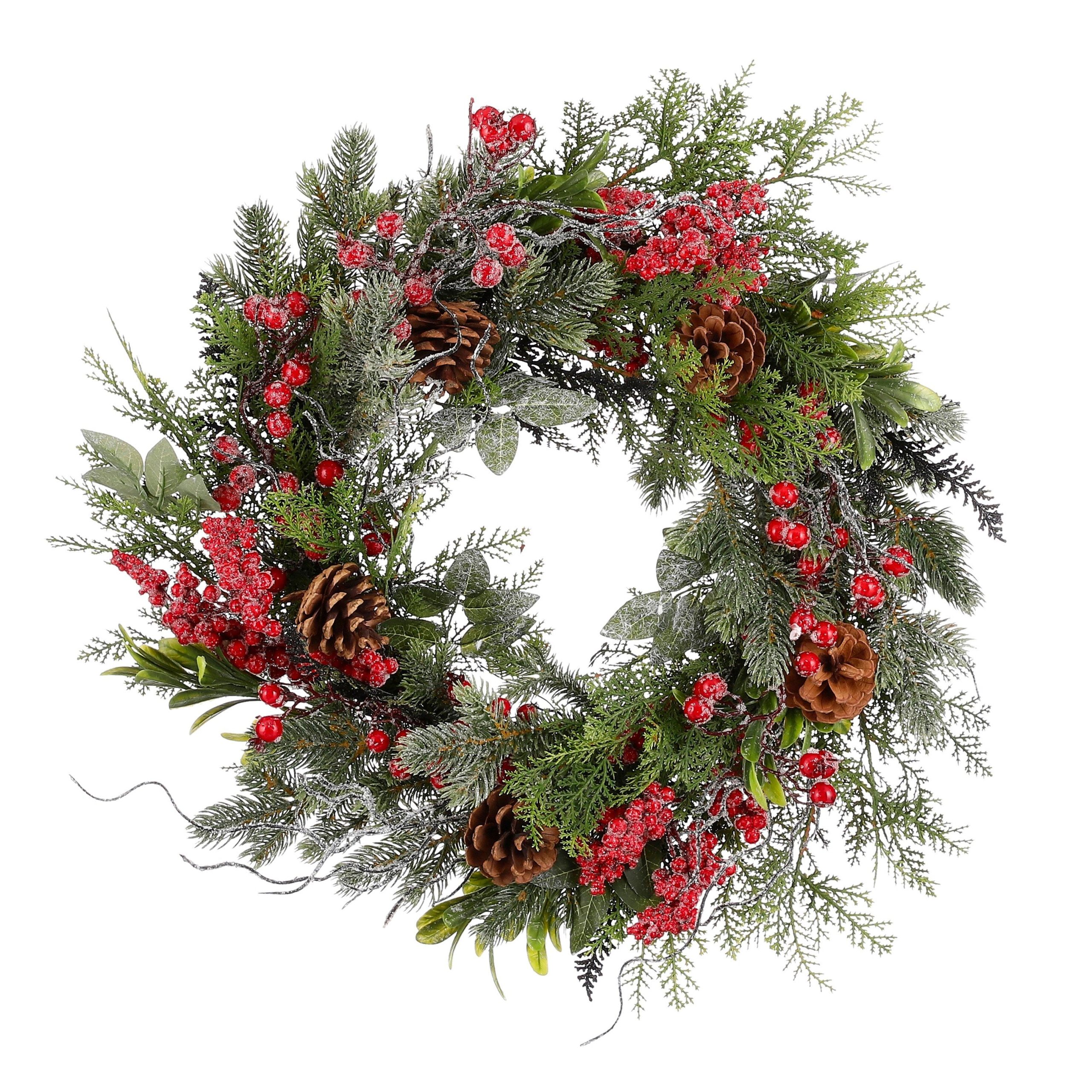 Mica Decorations Randell Kerstkrans - Ø50 cm - Rood
