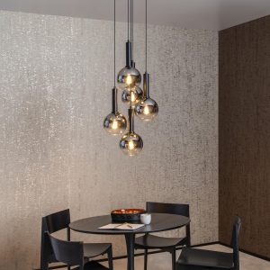 Lucide hanglamp MARIUS – 5xE27 – Zwart Lucide hanglamp MARIUS – 5xE27 – Zwart