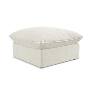 LaMiaSofa Poef Ravenna – textuurstof – beige – 75x75x45 LaMiaSofa Poef Ravenna – textuurstof – beige – 75x75x45