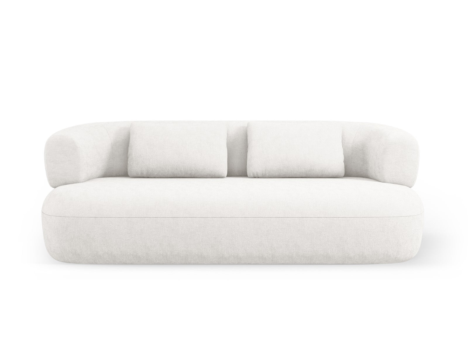 Micadoni Bank Jenny 3-zits, chenille, lichtbeige - 90x178x73cm