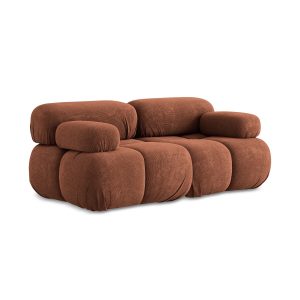 LaMiaSofa Tweezits modulaire bank Sanremo – chenille stof – terracotta LaMiaSofa Tweezits modulaire bank Sanremo – chenille stof – terracotta