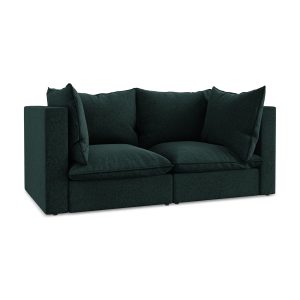 LaMiaSofa Tweezits modulaire bank Ravenna – velours – grijsgroen – 180