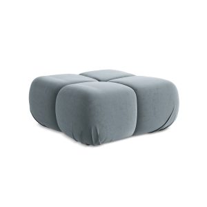 LaMiaSofa Poef Sanremo – velours – lichtblauw – 95x95x41 LaMiaSofa Poef Sanremo – velours – lichtblauw – 95x95x41