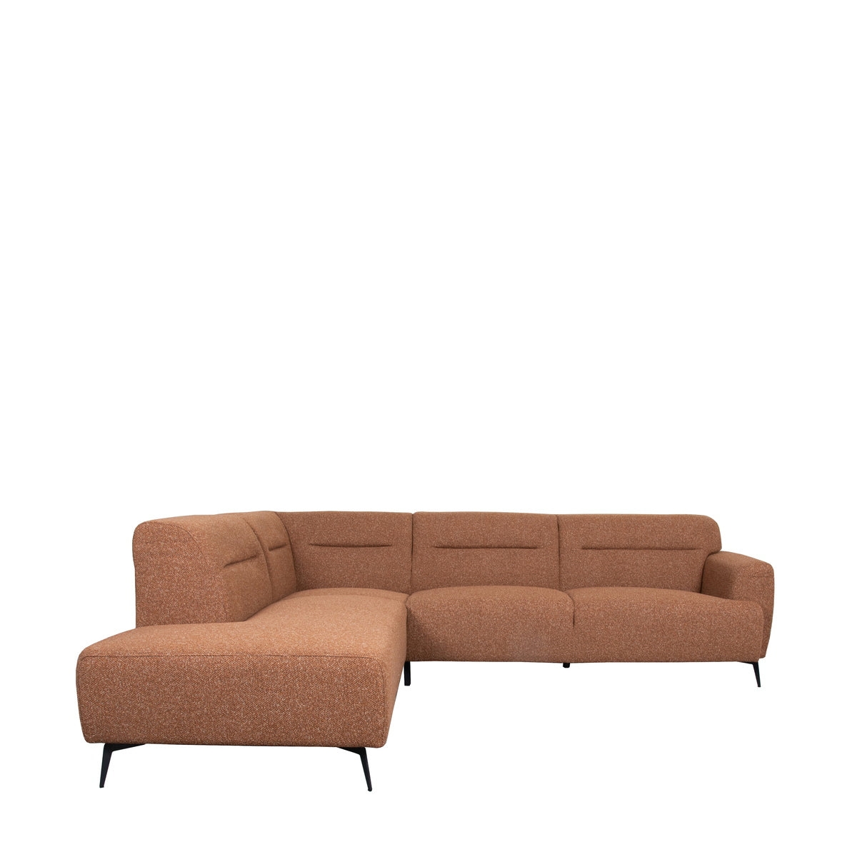 LABEL51 Hoekbank Bolzano Links - Oranje Bouclé - 270x227x80cm