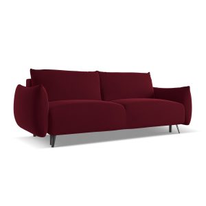 LaMiaSofa 3-zits slaapbank Genova – velours – bourgondië – 230x105x86 LaMiaSofa 3-zits slaapbank Genova – velours – bourgondië – 230x105x86