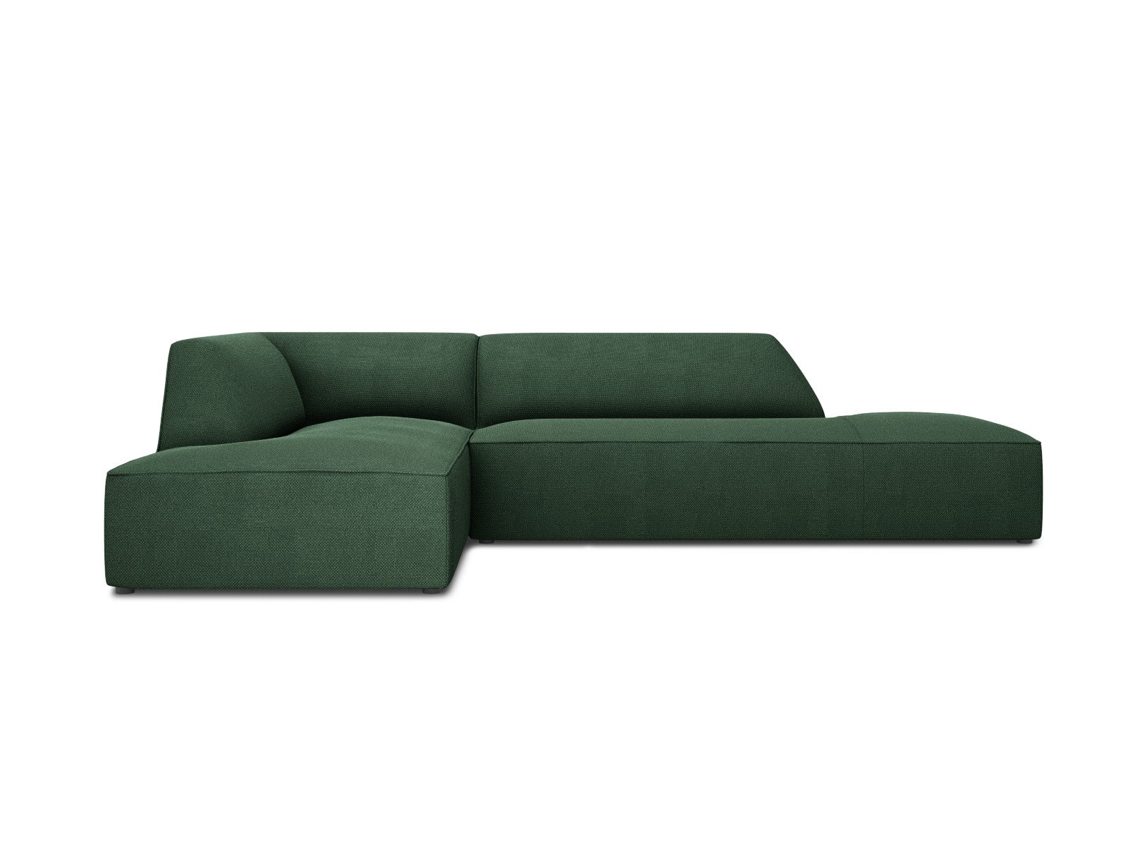 Micadoni linker hoekbank Ruby 4-zits, structurele stof, groente - 180x