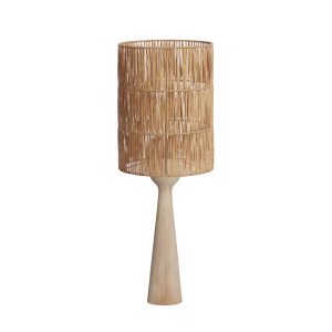 Tafellamp Festina/Lanzano – Naturel – Ø25x70cm Tafellamp Festina/Lanzano – Naturel – Ø25x70cm