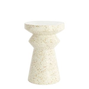 Light & Living bijzettafel Sella – wit – Ø32cm