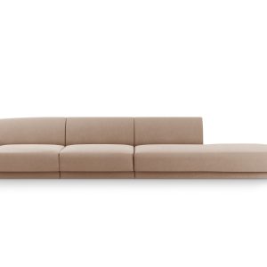 Micadoni Rechte bank Miley 4-zits, flueel, cappuccino – 90x323x70cm Micadoni Rechte bank Miley 4-zits, flueel, cappuccino – 90x323x70cm