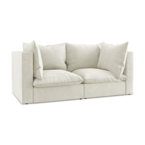 LaMiaSofa Tweezits modulaire bank Ravenna – textuurstof – beige – 180x