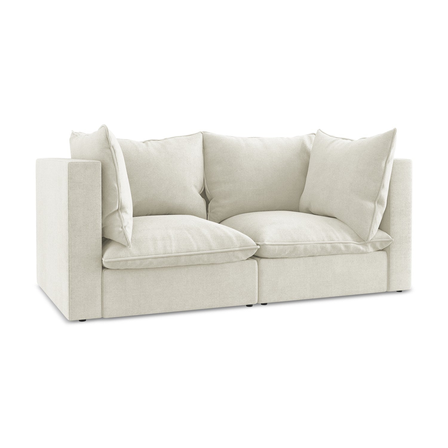 LaMiaSofa Tweezits modulaire bank Ravenna - textuurstof - beige - 180x