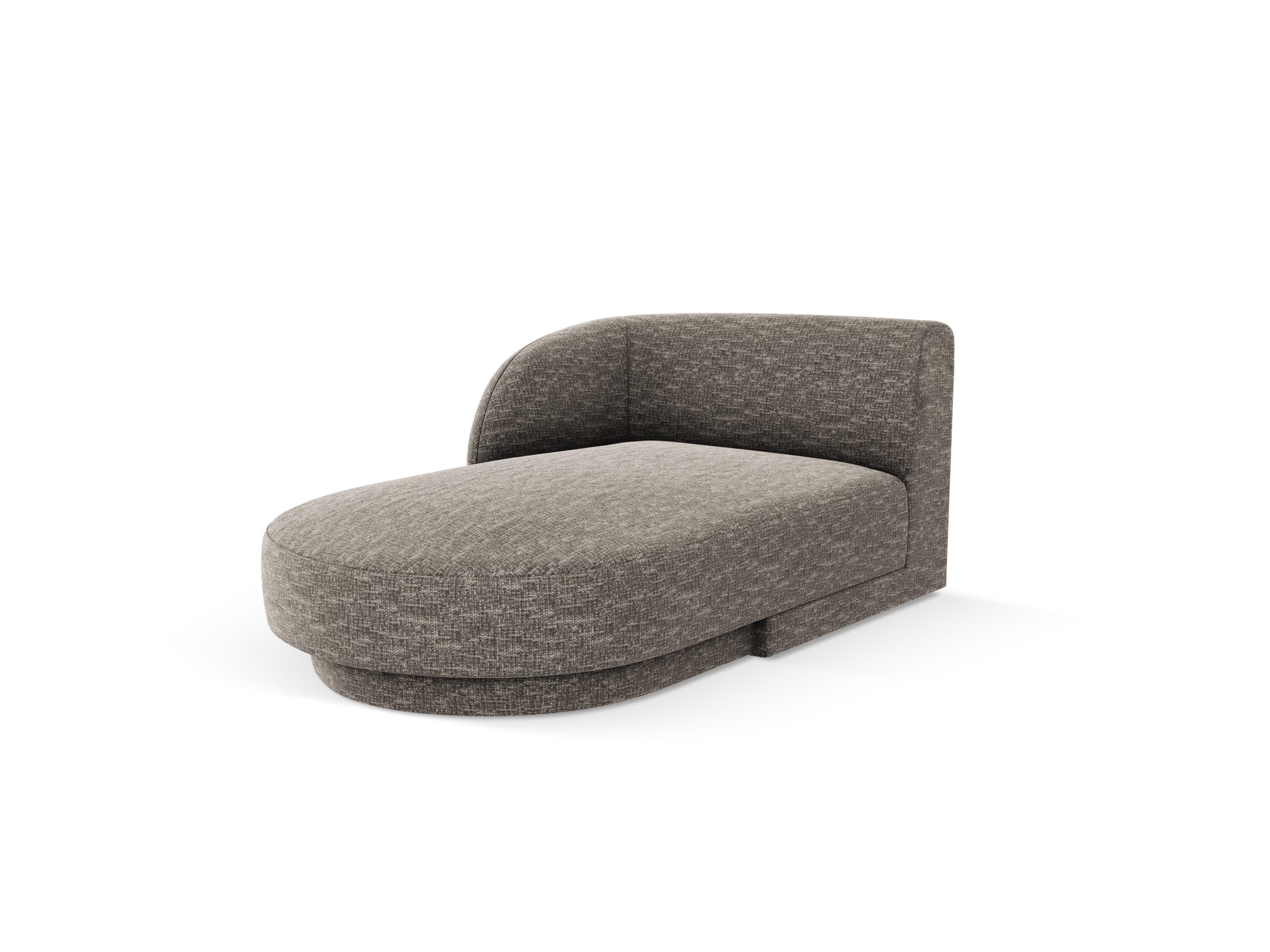 Micadoni linker meridiaan Miley chenille, grijs - 156x90x70cm