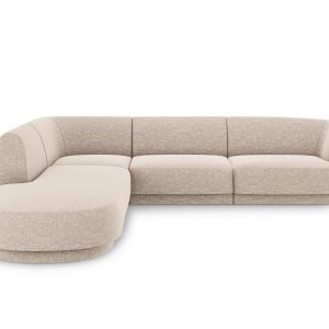 Micadoni linker hoekbank Miley 6-zits, chenille, beige – 248x255x70cm Micadoni linker hoekbank Miley 6-zits, chenille, beige – 248x255x70cm