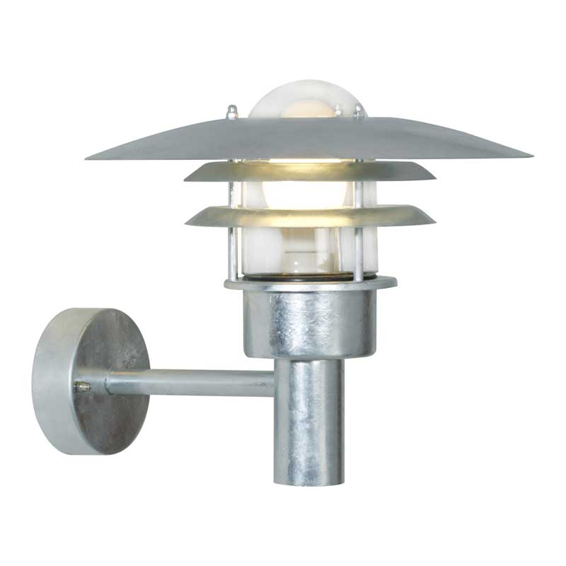 Nordlux Lønstrup Wandlamp Buiten | Ø32cm | E27 | IP44 | Verzinkt | Sea