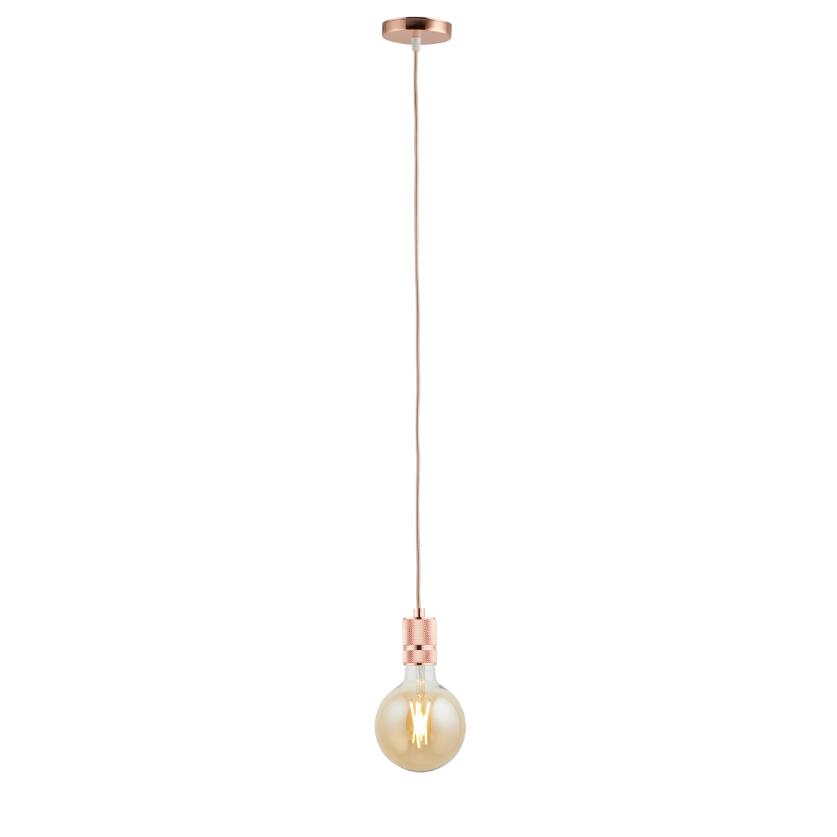 Lighto | Pendel Rosé Goud | Inclusief Lichtbron Goud | Classic | 1.5m