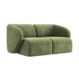 LaMiaSofa Tweezits modulaire bank Cervo – chenille stof – groente – 17