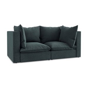 LaMiaSofa Tweezits modulaire bank Ravenna – velours – marien – 180x90x