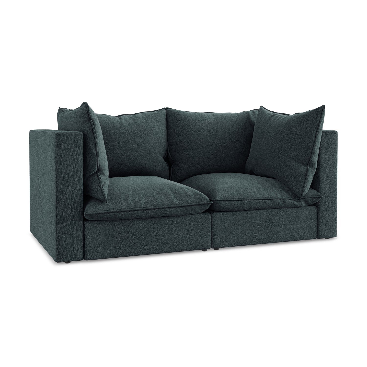 LaMiaSofa Tweezits modulaire bank Ravenna - velours - marien - 180x90x