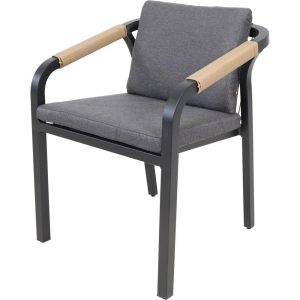 Lesli Living bistrostoel Rimini – zwart – 58x60x75cm – set van 4 Lesli Living bistrostoel Rimini – zwart – 58x60x75cm – set van 4