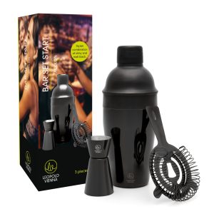 Leopold Vienna – Cocktail set Acolon 3-delig zwart (cocktail shaker, s Leopold Vienna – Cocktail set Acolon 3-delig zwart (cocktail shaker, s