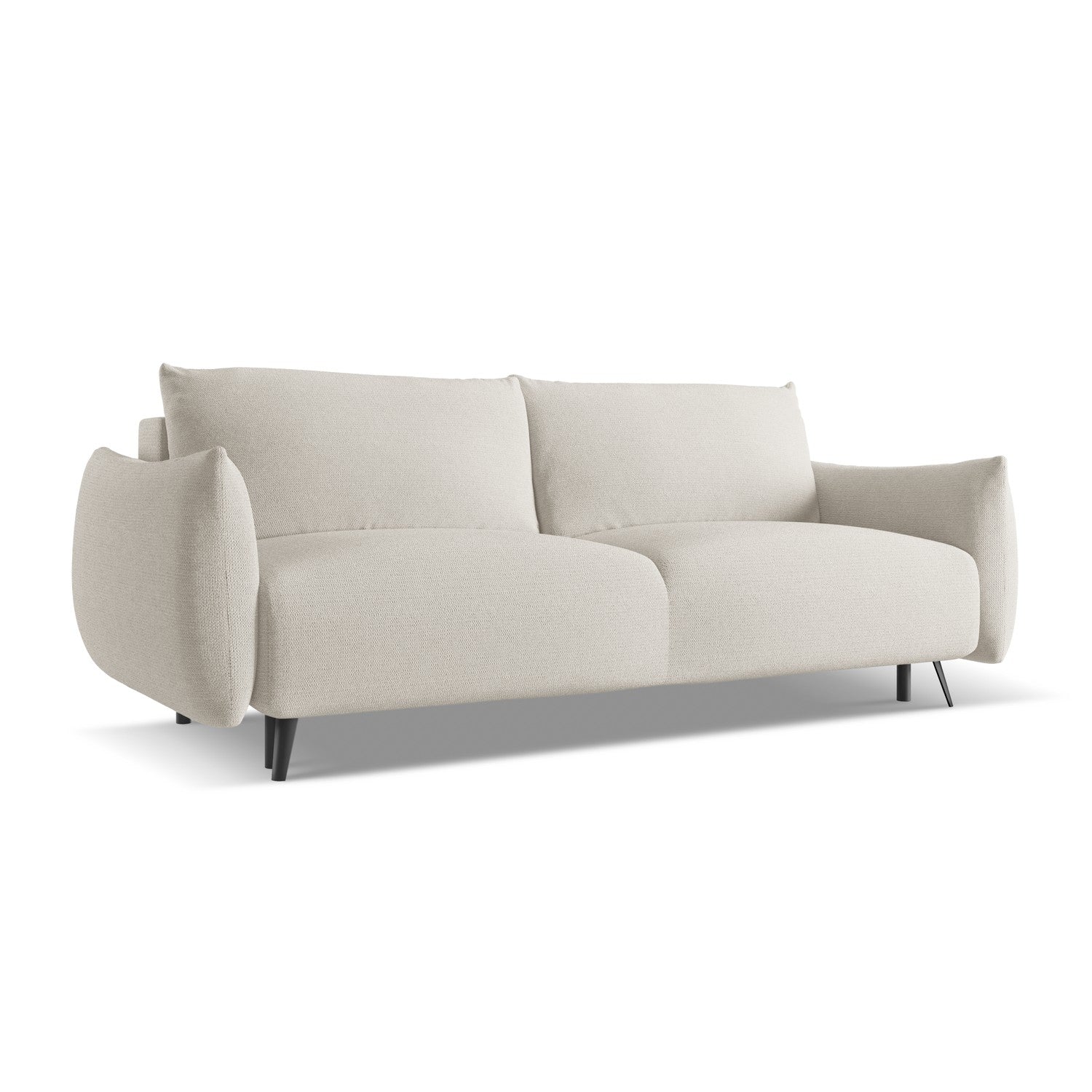 LaMiaSofa 3-zits slaapbank Genova - chenille stof - zilver - 230x105x8