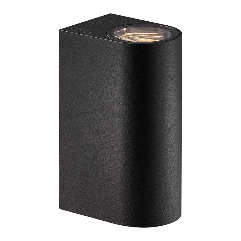 Nordlux Asbol Wandlamp Buiten - 2-lichts LED - 3000K - IP44 - Zwart