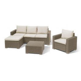Allibert Moorea loungeset cappuccino – 4-persoons