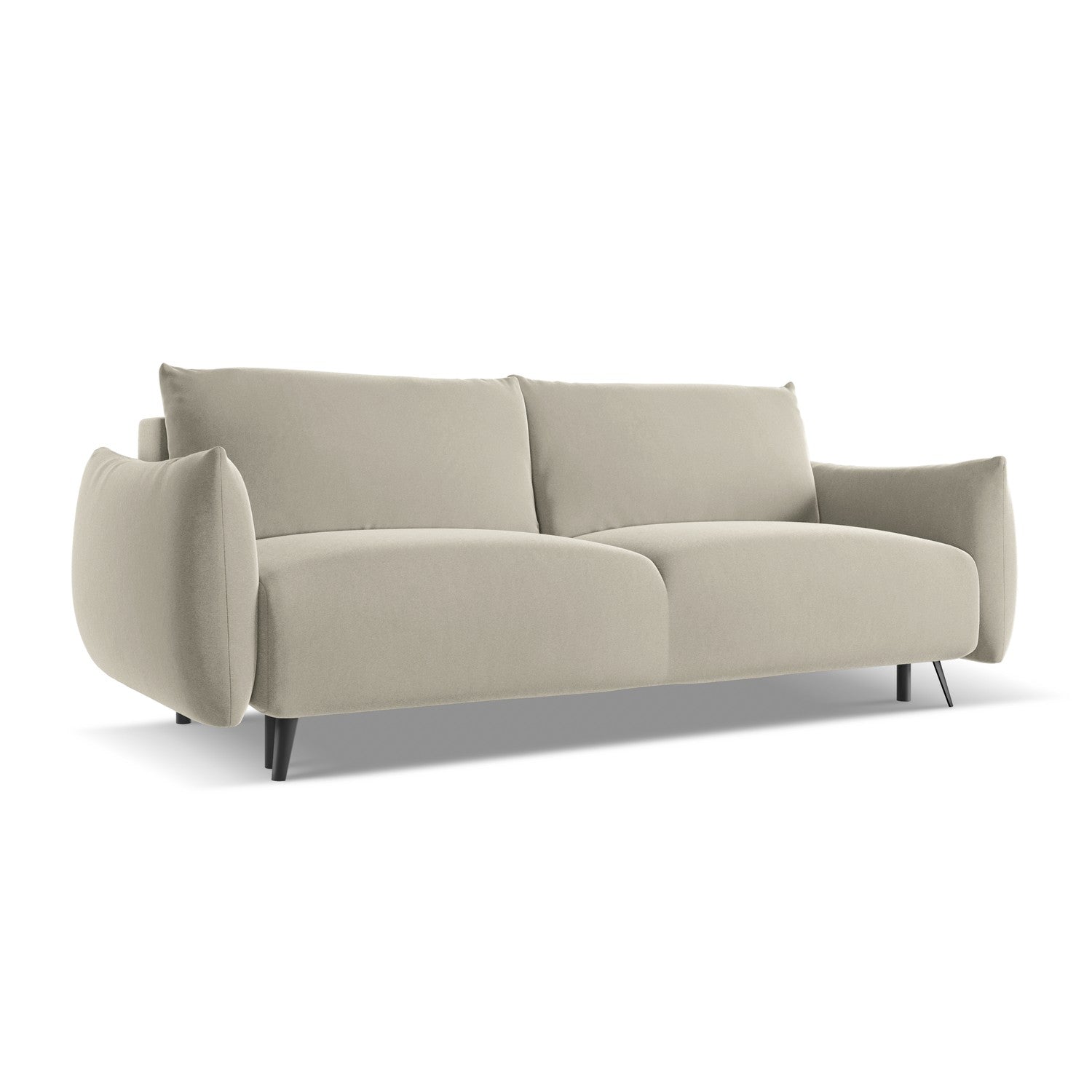 LaMiaSofa 3-zits slaapbank Genova - velours - parel - 230x105x86