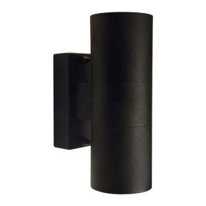 Nordlux Tin Wandlamp Buiten – Ø6cm – 2-lichts GU10 – IP54 – Zwart Nordlux Tin Wandlamp Buiten – Ø6cm – 2-lichts GU10 – IP54 – Zwart