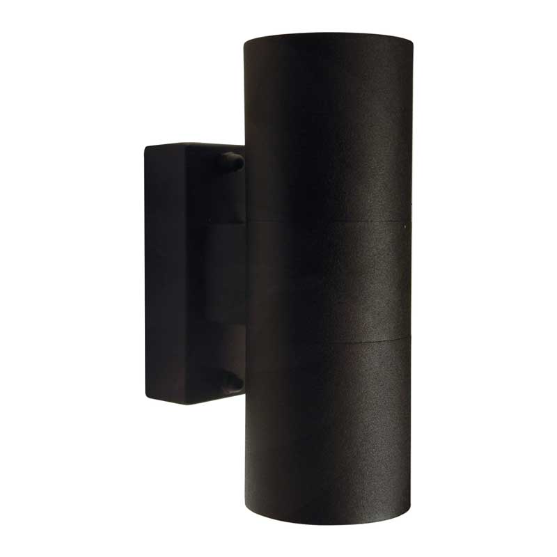 Nordlux Tin Wandlamp Buiten - Ø6cm - 2-lichts GU10 - IP54 - Zwart