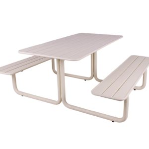 MaximaVida metalen picknicktafel Max ivoor – 150 cm MaximaVida metalen picknicktafel Max ivoor – 150 cm