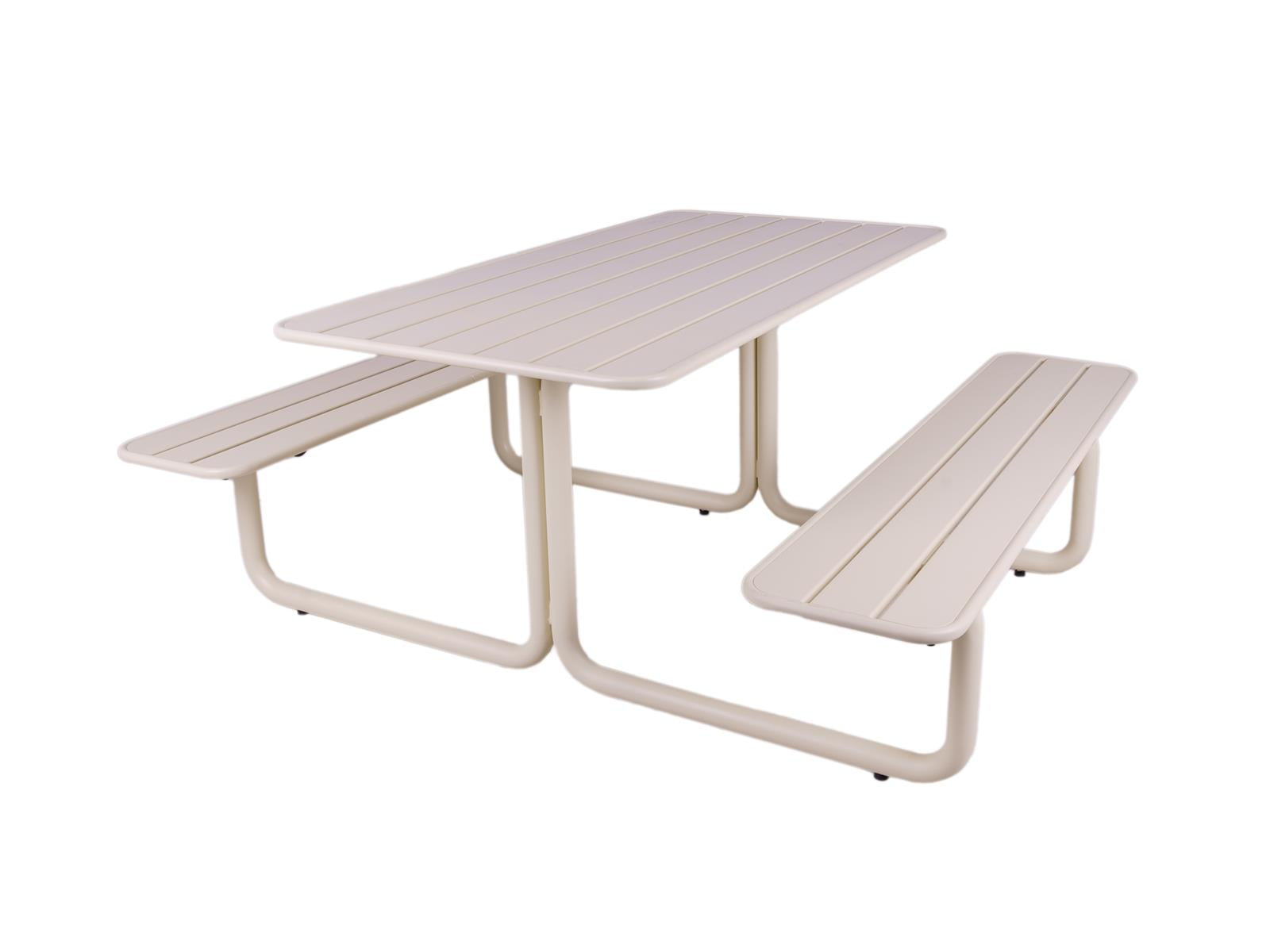 MaximaVida metalen picknicktafel Max ivoor - 150 cm