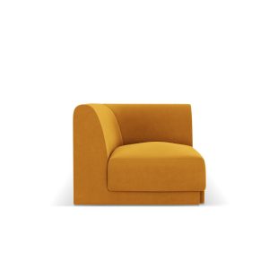 Micadoni Hoekmodule Miley flueel geel – 90x90x70cm