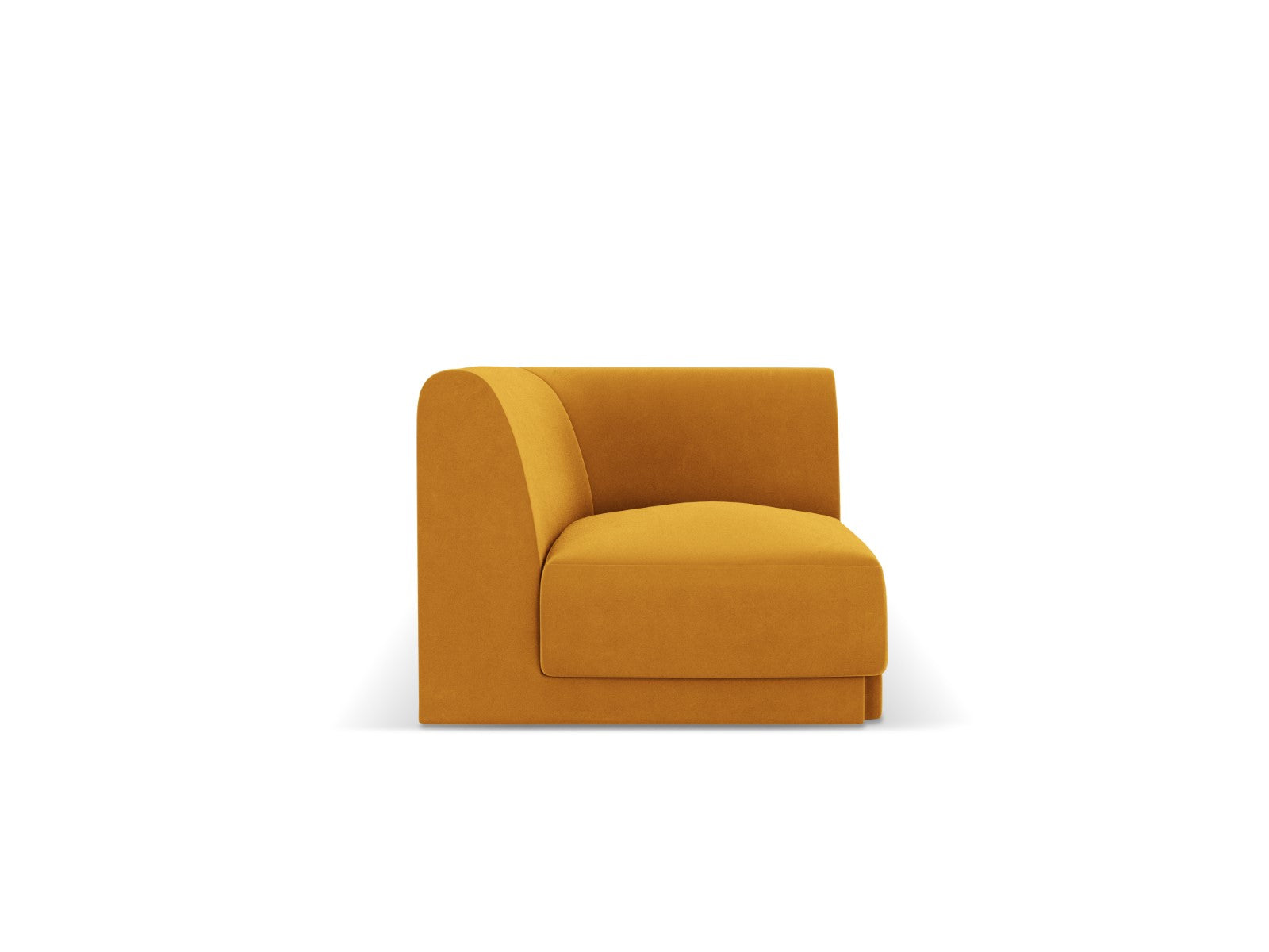Micadoni Hoekmodule Miley flueel geel - 90x90x70cm