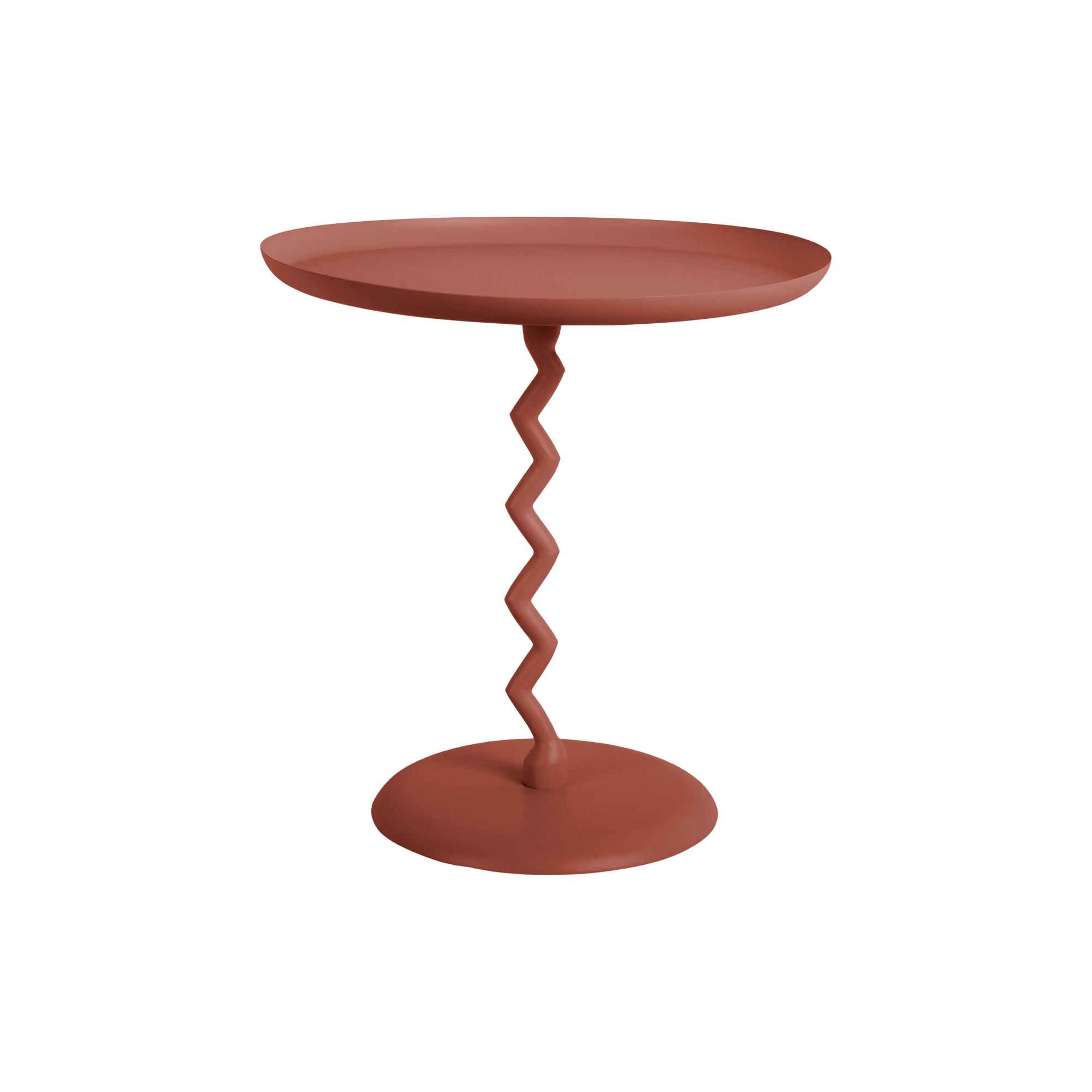 Leitmotiv bijzettafel Zig Zag - rood - Ø40cm