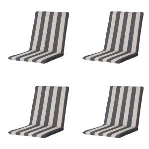 Madison stapelstoelkussen Amora – grijs – 97x49x5cm – set van 4 Madison stapelstoelkussen Amora – grijs – 97x49x5cm – set van 4