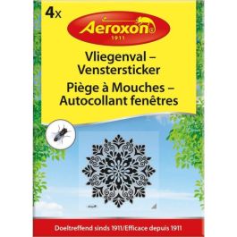 Aeroxon – Vliegenval Venstersticker met motief – Vensterlijmval – Insectenbestrijding – 4 stuks