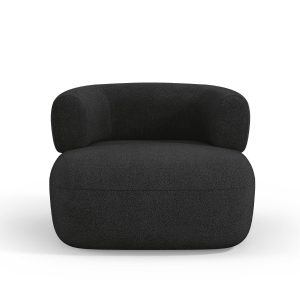 Micadoni Fauteuil Jenny boucle, zwart – 88x90x73cm