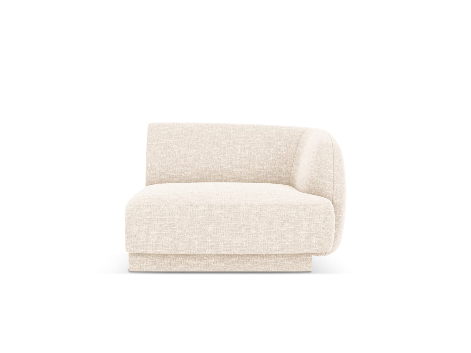 Micadoni rechter module Miley chenille lichtbeige - 90x90x70cm